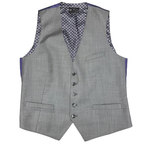 Ted Baker Other - TED BAKER Men's Wool Modern Fit Vest Sz 42R Gray Purple